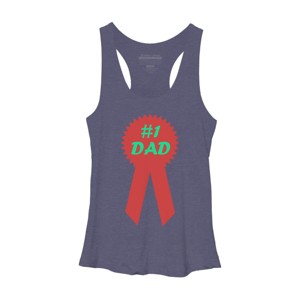 Women's Design By Humans #1 DAD Ribbon By Racerback Tank Top - 1 of 2