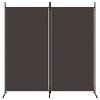 vidaXL Brown Fabric Foldable 2-Panel Room Divider - Perfect for Bedroom, Living Room, Office and Studio Spaces - 3 of 4