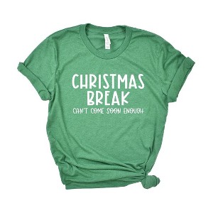 Simply Sage Market Women's Christmas Break Can't Come Soon Enough Short Sleeve Graphic Tee - 1 of 4