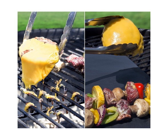 Bbq Grill Sheets Mat ,100% Non Stick Safe ,Extra Thick,Reusable and Dishwasher Safe, 5pc of (13"X15.75") - G&F 10037-5