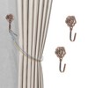 Unique Bargains Curtain Holdbacks Peony Hangers Iron 3.94"x1.97" 1Pair - 2 of 4