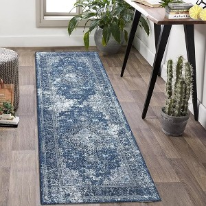Washable Area Rugs for Living Room Vintage Persian Rug Boho Distressed Rug Carpet - 1 of 4