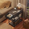 Side Table with 2 USB Ports and 2 Outlets, Flip Top End Table with Drawer and Storage Shelves, End Stand with Charging Station - 2 of 4
