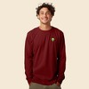 Dalix Alien Embroidered Cotton Classic Fit Long Sleeve Crewneck Tee Shirt Mens - 2 of 4