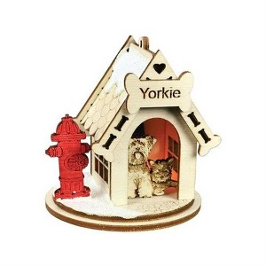 Old World Christmas K-9 Cottage Wooden Doghouse Ornament for Christmas Tree, Yorkie - 1 of 4