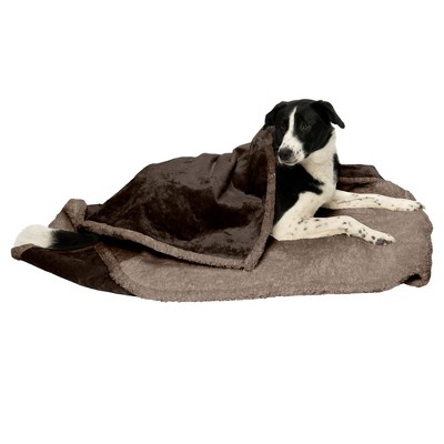FurHaven Snuggly & Warm Soft-Edge Warming Waterproof Blanket