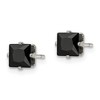 Chisel Stainless Steel Polished 5mm Black Square Cubic Zirconia Stud Earrings - 4 of 4