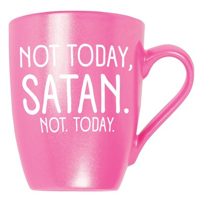 Elanze Designs Not Today, Satan Princess Pink 10 ounce New Bone China Coffee Cup Mug