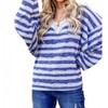 Women's Striped Lace Detail V Neck Top - And The Why - 4 of 4