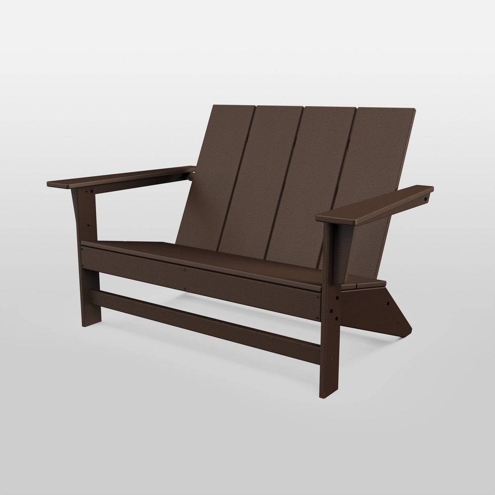 Photos - Garden Furniture Moore POLYWOOD Patio Loveseat - Mahogany - Threshold™