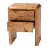 bali & pari Nebu Wood Nightstand Mappa Burl - 3 of 4