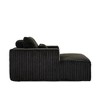 Modern 62.5" Single Sofa Chair, Plush Corduroy, Fluffy Lounge with Backrest Pillow for Living Room - 3 of 4