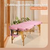 FDW Massage Table Spa Bed 84 Inches PU Portable Massage Bed 2 Fold Heigh Adjustable Massage Table Bed w/Free Carry Case Facial Cradle Salon Bed - 2 of 4