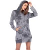 Women's Tie-Dye Hoodie Sweatshirt Dress - White Mark - 2 of 3