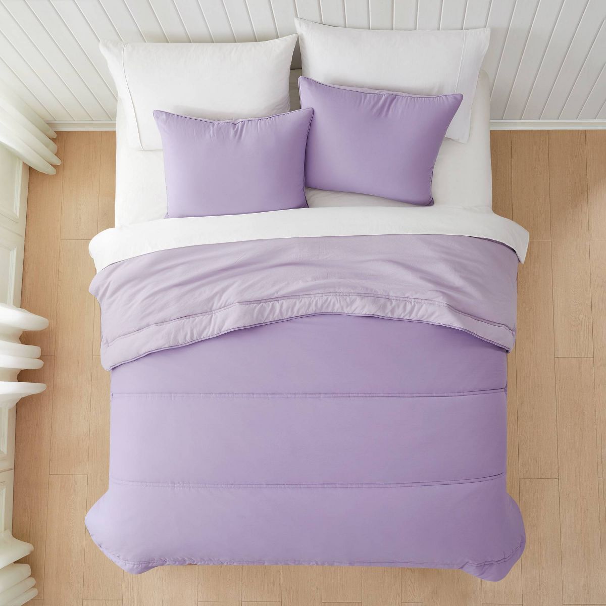 Lush Decor Full/Queen Oslo Bed Blankets Lavender 3pc set - thumbnail 3