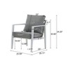 Christopher Knight Home Riley Outdoor Rope and Aluminum Upholstered Club Chair (Set of 2) - 3 of 4