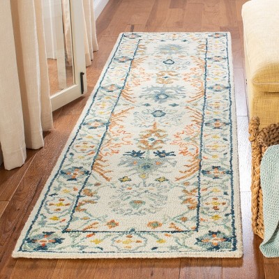 Aspen APN310 Hand Tufted Indoor Runner Rug - Ivory/Blue - 2'3"x7' - Safavieh