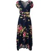 VENUS Womens Floral Printed Dress  -  XL, Navy Multi - 4 of 4