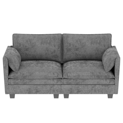 Christopher Knight Home Meroy Mid Century Modern 74.27'' Loveseat Sofa with Side Pocket