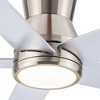 YUHAO 48 in. Indoor Modern Contemporary Plywood Blades Reversible DC Motor Low Profile Ceiling Fan with Light and Remote Control - 3 of 4