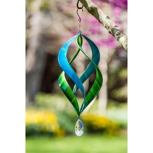 Evergreen 20" Kinetic Hanging Spinner, Blue/Green - 1 of 2