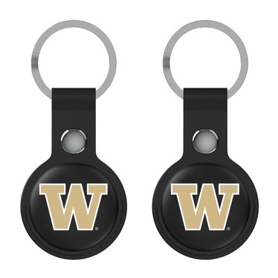 Keyscaper NCAA Big Ten Universities Insignia Black Airtag Holder 2-Pack