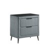 NicBex Upholstery Nightstand with 2 Drawers Wide Wale Corduroy Bedside Table Solid End Table for Living Room, Bedroom - 2 of 4