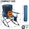 Portal Outdoor Rocking Chair Camping Folding Portable Rocker with Cup Holder Side Pocket Carry Bag, Support 300LBS - 3 of 4