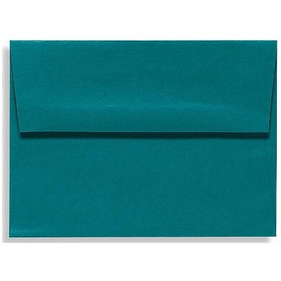 LUX 5 3/4" x 8 3/4" 70lbs. A9 Invitation Envelopes W/Glue Teal Blue EX4895-25-50
