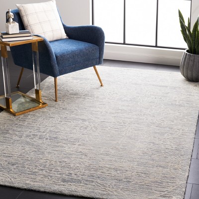 Gray 4' x 6' Hand-Tufted Wool Area Rug
