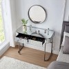33.9" Makeup Vanity Desk with Mirror and Lights, Vanity Table with 2 Drawers & Open Shelf, Dressing Table with Charging Station for Bedroom Silver - 4 of 4