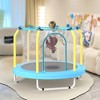 YONWAY 55" Trampoline for Kids, ith Net, Basketball Hoop, 440lbs Capacity, Toddler Indoor & Outdoor Small Trampoline, for Boys & Girls - 2 of 4