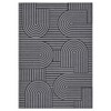 Modern Washable Area Rug, Geometric Pattern Throw Carpet with Non Slip Backing, Low Pile Stain Resistant Floor Carpet for Living Room - 3 of 4