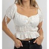 Women's MEADOW EYELET OFF-SHOULDER BLOUSE - OLIVACEOUS - 2 of 4