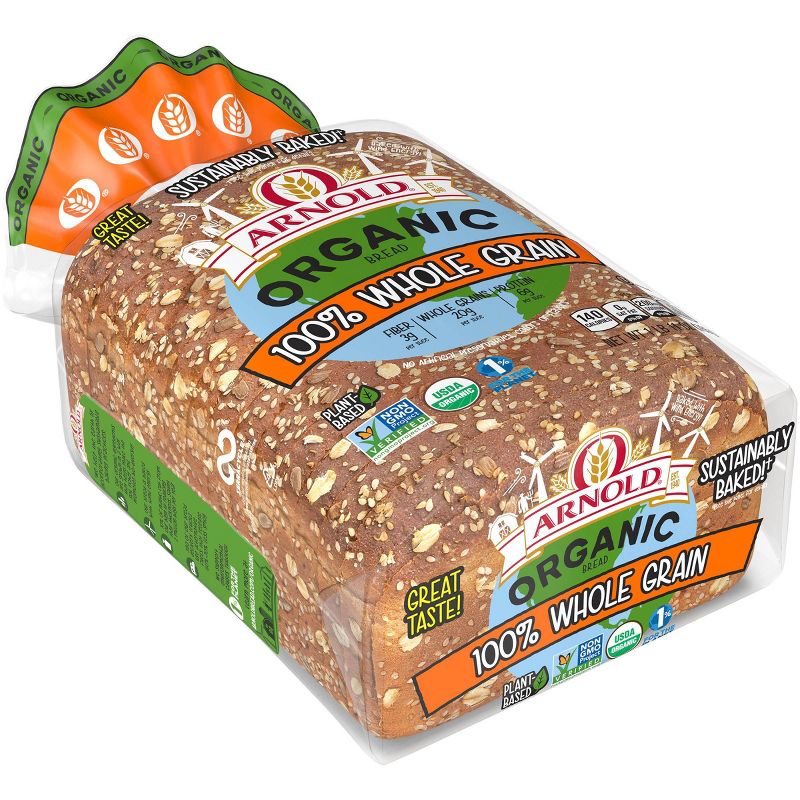 Arnold Organic 100% Whole Grain Sandwich Bread - 765g, 2 of 11