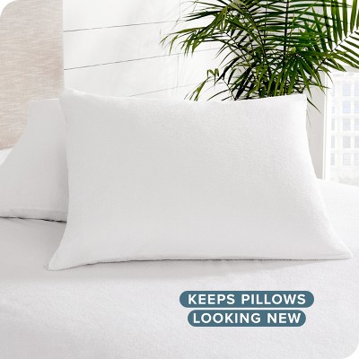 Standard White Cotton Hypoallergenic Waterproof Pillow Protector