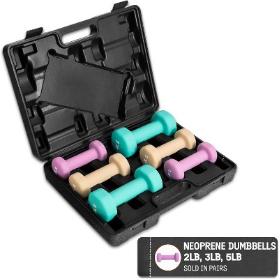 Hex Dumbbell Set with Storage Rack, Anti-Roll & Anti-Slip Hand Weights, Multiple Weight Options