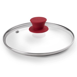 Cuisinel Glass Lid with Steam Vent - 8-Inch Universal Replacement Cover, Compatible with Lodge Cast Iron Skillets, Tempered & Oven Safe - 1 of 4