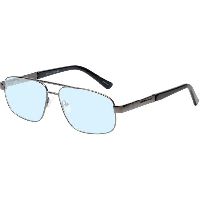 Enhance BIG&TALL EN3920 Men Blue Light Eyeglasses Shiny Dark Gunmetal Black 59mm +0.25 Custom Lens Non-Refundable