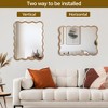 Wooakway 30"W*40"H Wavy Rectangle Mirror Natural Wood/White/Yellow Brown Frame Modern Decorative Wall Mirror for Living Room Bedroom Bathroom Entryway - 4 of 4