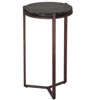 Side Table 22"H Bronze – Modern Recycled Sand Cast Glass with Iron Frame By Zuo Modern - 3 of 4