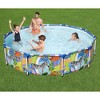 Bestway Steel Pro 10 Foot x 26 Inch Round Above Ground Outdoor Kiddie Pool Steel Framed Swimming Pool with 1,073 Gallon Water Capacity, Multicolor - 4 of 4