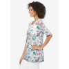 Woman Within Women's Plus Size Pointelle Scoopneck Tee - 4 of 4