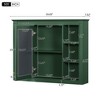 35''W Wall Mounted Bathroom Storage Cabinet with Mirror, Modern Medicine Cabinet with 6 Open Shelves - ModernLuxe - 3 of 4