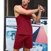 Men's Tracksuit 2 Piece Sleeveless Hooded Workout Tank Top and Shorts Casual Athletic Sports Hoodie Shorts Set - 2 of 4