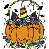 Girl's Design By Humans Halloween Unicorn By Desdymona T-Shirt - 2 of 2