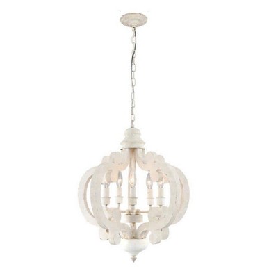 5-Light White Chandelier