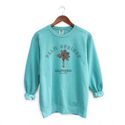 Simply Sage Market Women's  Garment Dyed Graphic Sweatshirt Palm Springs California