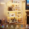 Aheaplus Kitchen Storage Shelf with Hooks, Coffee Bar with Charging Station and Shelves - 3 of 4