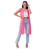 SYNCFUN Womens Halloween 1960DS 1970DS Groovy Pink Costumes with Accessories Set for Halloween Parties - 3 of 4